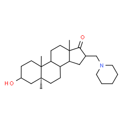 ChemSpider 2D Image | (5alpha,8xi,9xi,10xi,13xi,14xi)-3-Hydroxy-5-methyl-16-(1-piperidinylmethyl)androstan-17-one | C26H43NO2