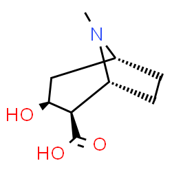 ChemSpider 2D Image | (1R,2R,3S,5R)-3-Hydroxy-8-methyl-8-azabicyclo[3.2.1]octane-2-carboxylic acid | C9H15NO3
