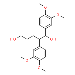 ChemSpider 2D Image | 1,2-Bis(3,4-dimethoxyphenyl)-1,5-pentanediol | C21H28O6
