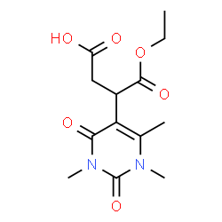 ChemSpider 2D Image | 4-Ethoxy-4-oxo-3-(1,3,6-trimethyl-2,4-dioxo-1,2,3,4-tetrahydro-5-pyrimidinyl)butanoic acid | C13H18N2O6