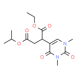 ChemSpider 2D Image | 1-Ethyl 4-isopropyl 2-(1,3-dimethyl-2,4-dioxo-1,2,3,4-tetrahydro-5-pyrimidinyl)succinate | C15H22N2O6
