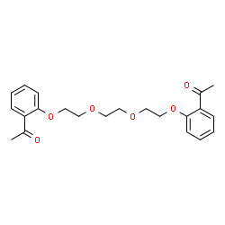 ChemSpider 2D Image | 1,1'-[1,2-Ethanediylbis(oxy-2,1-ethanediyloxy-2,1-phenylene)]diethanone | C22H26O6