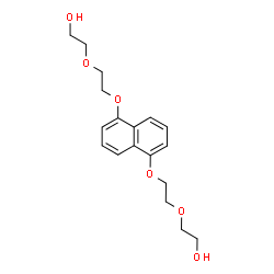 ChemSpider 2D Image | 2,2'-[1,5-Naphthalenediylbis(oxy-2,1-ethanediyloxy)]diethanol | C18H24O6