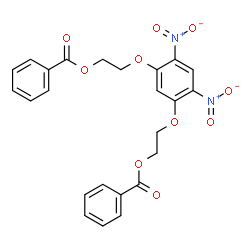 ChemSpider 2D Image | (4,6-Dinitro-1,3-phenylene)bis(oxy-2,1-ethanediyl) dibenzoate | C24H20N2O10