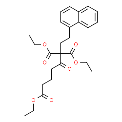 ChemSpider 2D Image | Triethyl 7-(1-naphthyl)-4-oxo-1,5,5-heptanetricarboxylate | C26H32O7