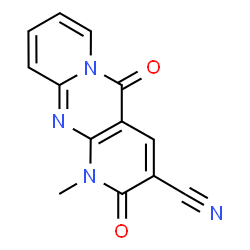 ChemSpider 2D Image | 1-Methyl-2,5-dioxo-1,5-dihydro-2H-dipyrido[1,2-a:2',3'-d]pyrimidine-3-carbonitrile | C13H8N4O2