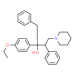 ChemSpider 2D Image | 2-(4-Ethoxyphenyl)-1,3-diphenyl-4-(1-piperidinyl)-2-butanol | C29H35NO2