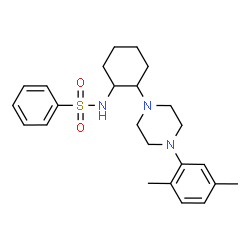 ChemSpider 2D Image | N-{2-[4-(2,5-Dimethylphenyl)-1-piperazinyl]cyclohexyl}benzenesulfonamide | C24H33N3O2S