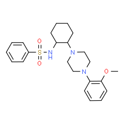 ChemSpider 2D Image | N-{2-[4-(2-Methoxyphenyl)-1-piperazinyl]cyclohexyl}benzenesulfonamide | C23H31N3O3S
