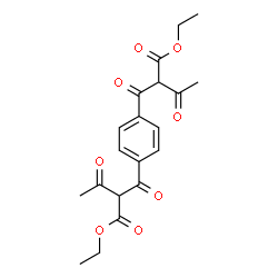 ChemSpider 2D Image | Diethyl 2,2'-(1,4-phenylenedicarbonyl)bis(3-oxobutanoate) | C20H22O8