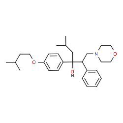 ChemSpider 2D Image | 5-Methyl-3-[4-(3-methylbutoxy)phenyl]-1-(4-morpholinyl)-2-phenyl-3-hexanol | C28H41NO3