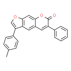 ChemSpider 2D Image | 3-(4-Methylphenyl)-6-phenyl-7H-furo[3,2-g]chromen-7-one | C24H16O3