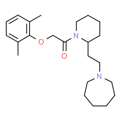 ChemSpider 2D Image | 1-{2-[2-(1-Azepanyl)ethyl]-1-piperidinyl}-2-(2,6-dimethylphenoxy)ethanone | C23H36N2O2