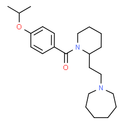 ChemSpider 2D Image | {2-[2-(1-Azepanyl)ethyl]-1-piperidinyl}(4-isopropoxyphenyl)methanone | C23H36N2O2
