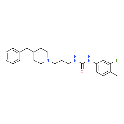 ChemSpider 2D Image | 1-[3-(4-Benzyl-1-piperidinyl)propyl]-3-(3-fluoro-4-methylphenyl)urea | C23H30FN3O