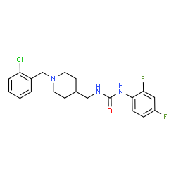 ChemSpider 2D Image | 1-{[1-(2-Chlorobenzyl)-4-piperidinyl]methyl}-3-(2,4-difluorophenyl)urea | C20H22ClF2N3O