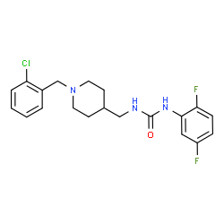 ChemSpider 2D Image | 1-{[1-(2-Chlorobenzyl)-4-piperidinyl]methyl}-3-(2,5-difluorophenyl)urea | C20H22ClF2N3O