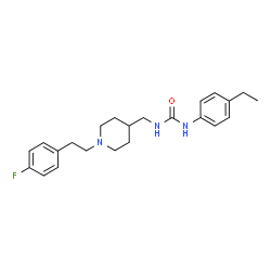 ChemSpider 2D Image | 1-(4-Ethylphenyl)-3-({1-[2-(4-fluorophenyl)ethyl]-4-piperidinyl}methyl)urea | C23H30FN3O