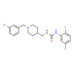 ChemSpider 2D Image | 1-{[1-(3-Chlorobenzyl)-4-piperidinyl]methyl}-3-(2,5-difluorophenyl)urea | C20H22ClF2N3O