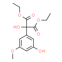 ChemSpider 2D Image | Diethyl hydroxy(3-hydroxy-5-methoxyphenyl)malonate | C14H18O7