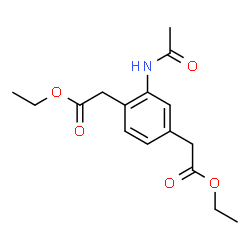 ChemSpider 2D Image | Diethyl 2,2'-(2-acetamido-1,4-phenylene)diacetate | C16H21NO5