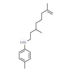 ChemSpider 2D Image | N-(3,7-Dimethyl-7-octen-1-yl)-4-methylaniline | C17H27N