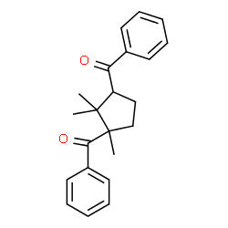 ChemSpider 2D Image | (1,2,2-Trimethyl-1,3-cyclopentanediyl)bis(phenylmethanone) | C22H24O2