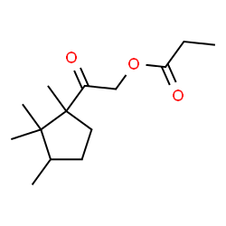 ChemSpider 2D Image | 2-Oxo-2-(1,2,2,3-tetramethylcyclopentyl)ethyl propionate | C14H24O3