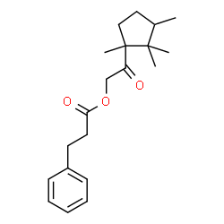 ChemSpider 2D Image | 2-Oxo-2-(1,2,2,3-tetramethylcyclopentyl)ethyl 3-phenylpropanoate | C20H28O3