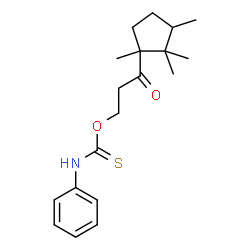 ChemSpider 2D Image | O-[3-Oxo-3-(1,2,2,3-tetramethylcyclopentyl)propyl] phenylcarbamothioate | C19H27NO2S