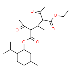 ChemSpider 2D Image | Ethyl 2-isopropyl-5-methylcyclohexyl 2,4-diacetyl-3-methylpentanedioate | C22H36O6