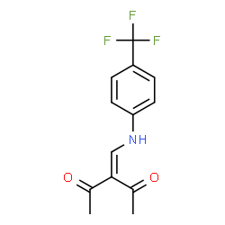 ChemSpider 2D Image | 3-({[4-(Trifluoromethyl)phenyl]amino}methylene)-2,4-pentanedione | C13H12F3NO2