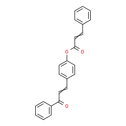 ChemSpider 2D Image | 4-(3-Oxo-3-phenyl-1-propen-1-yl)phenyl 3-phenylacrylate | C24H18O3