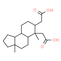 ChemSpider 2D Image | 2,2'-(3a,6-Dimethyldodecahydro-1H-cyclopenta[a]naphthalene-6,7-diyl)diacetic acid | C19H30O4