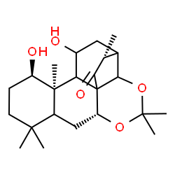 ChemSpider 2D Image | (6R,12R,13R,18R)-12,15-Dihydroxy-4,4,9,9,13,18-hexamethyl-3,5-dioxapentacyclo[12.5.0.0~1,6~.0~2,17~.0~8,13~]nonadecan-19-one | C23H36O5