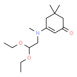ChemSpider 2D Image | 3-[(2,2-Diethoxyethyl)(methyl)amino]-5,5-dimethyl-2-cyclohexen-1-one | C15H27NO3