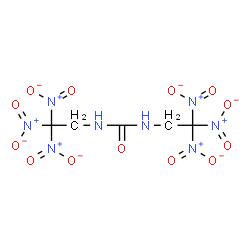 ChemSpider 2D Image | 1,3-Bis(2,2,2-trinitroethyl)urea | C5H6N8O13