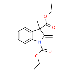 ChemSpider 2D Image | Diethyl 3-methyl-2-methylene-1,3-indolinedicarboxylate | C16H19NO4