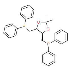 ChemSpider 2D Image | {[(4R)-2,2-Dimethyl-1,3-dioxolane-4,5-diyl]bis(methylene)}bis(diphenylphosphine) | C31H32O2P2