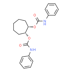 ChemSpider 2D Image | (1R,2S)-1,2-Cycloheptanediyl bis(phenylcarbamate) | C21H24N2O4