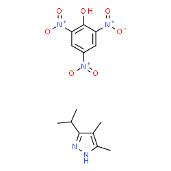 ChemSpider 2D Image | 2,4,6-Trinitrophenol - 3-isopropyl-4,5-dimethyl-1H-pyrazole (1:1) | C14H17N5O7