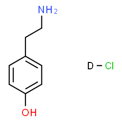 ChemSpider 2D Image | 4-(2-Aminoethyl)phenol (~2~H)hydrochloride (1:1) | C8H11DClNO