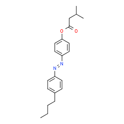 ChemSpider 2D Image | 4-[(E)-(4-Butylphenyl)diazenyl]phenyl 3-methylbutanoate | C21H26N2O2