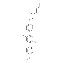 ChemSpider 2D Image | 4-[(2-Ethylhexyl)oxy]-4''-methoxy-2',5'-dimethyl-1,1':4',1''-terphenyl | C29H36O2