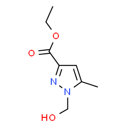 ChemSpider 2D Image | Ethyl 1-(hydroxymethyl)-5-methyl-1H-pyrazole-3-carboxylate | C8H12N2O3