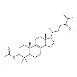 ChemSpider 2D Image | (14xi,17xi,20xi)-4,4-Dimethyl-24-oxocholest-8-en-3-yl acetate | C31H50O3