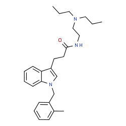 ChemSpider 2D Image | N-[2-(Dipropylamino)ethyl]-3-[1-(2-methylbenzyl)-1H-indol-3-yl]propanamide | C27H37N3O