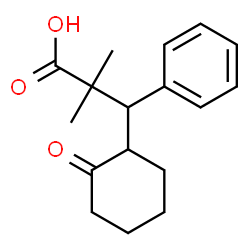 ChemSpider 2D Image | 2,2-Dimethyl-3-(2-oxocyclohexyl)-3-phenylpropanoic acid | C17H22O3
