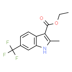ChemSpider 2D Image | Ethyl 2-methyl-6-(trifluoromethyl)-1H-indole-3-carboxylate | C13H12F3NO2