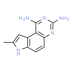 ChemSpider 2D Image | 8-Methyl-7H-pyrrolo[3,2-f]quinazoline-1,3-diamine | C11H11N5